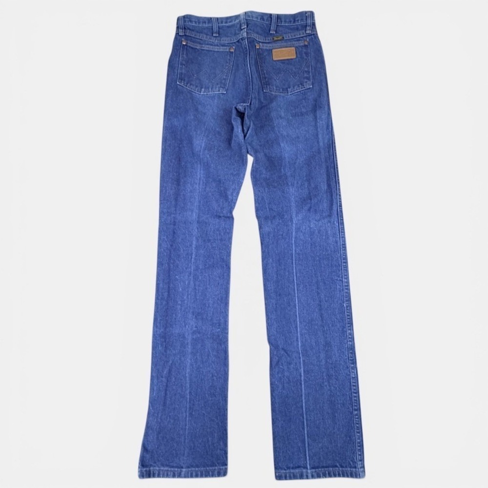 Vtg Wrangler Jeans Mens 32x36 Blue Straight Leg Denim Classic Western Rodeo Y2K - Picture 3 of 11